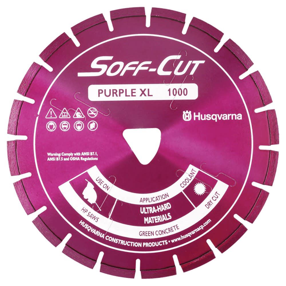 Husqvarna Construction XL6-1000 6 Inch Purple Soff-Cut Diamond Blade for Concrete
