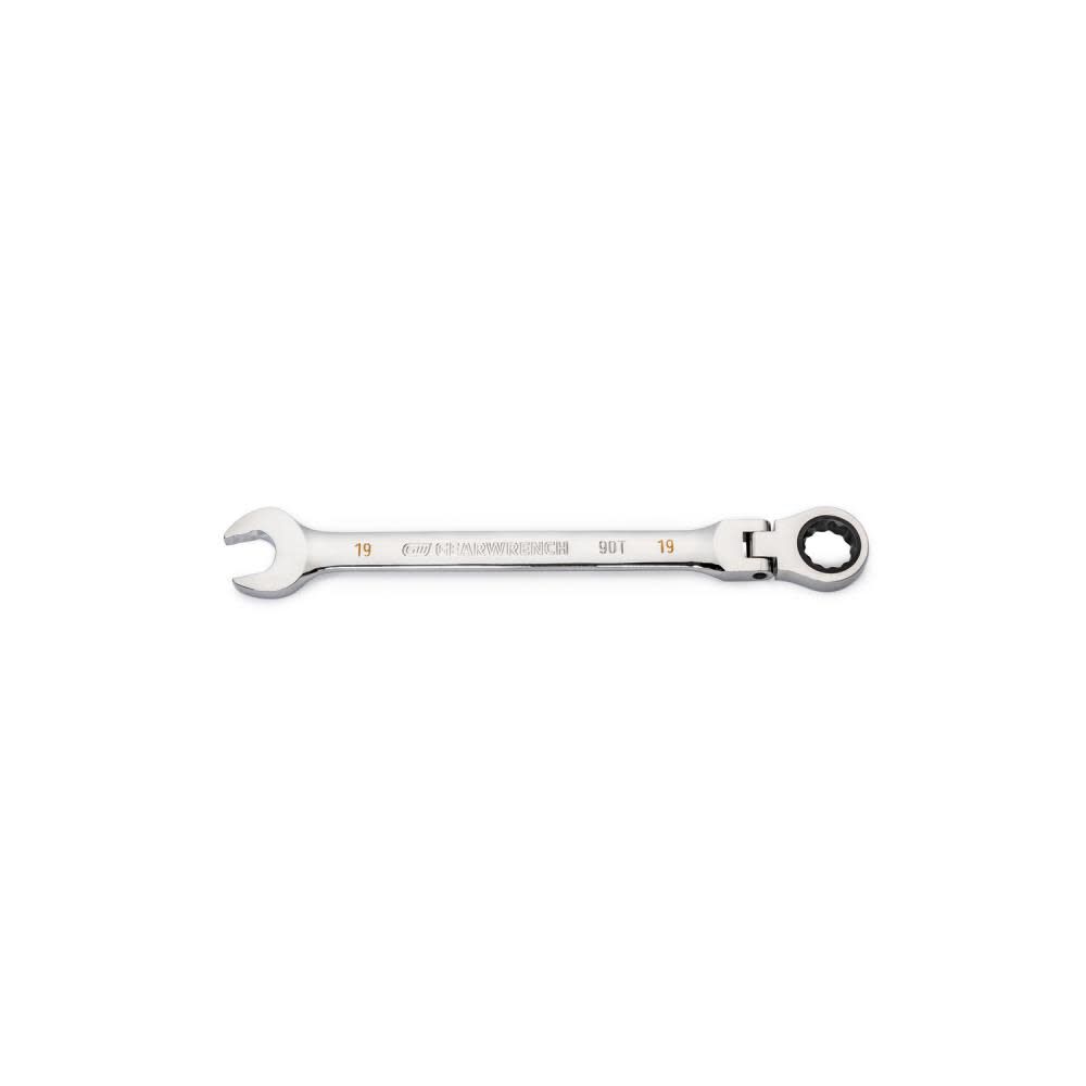 GEARWRENCH 19mm 90T 12 Point Flex Head Ratcheting Combination Wrench