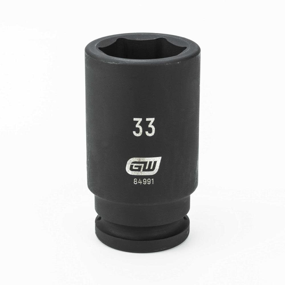 GEARWRENCH 3/4in Drive 33mm 6 Point Deep Impact Metric Socket