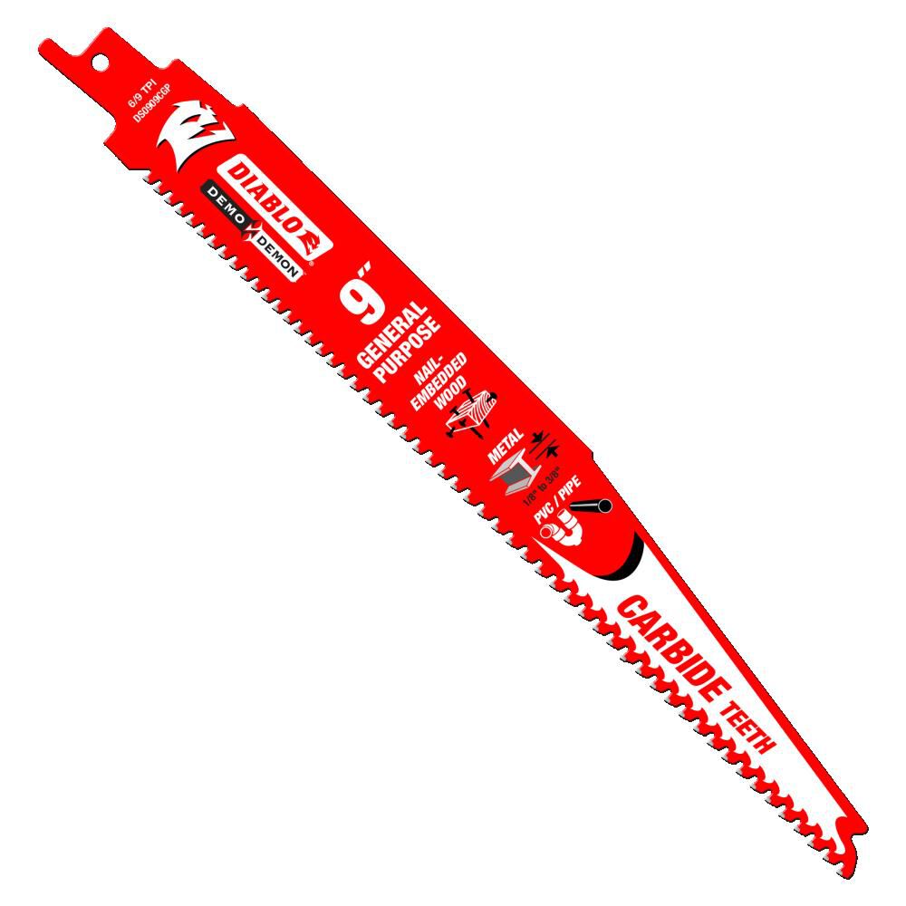 Diablo Tools 9in Demo Demon Carbide General Purpose Recip (3 pk)