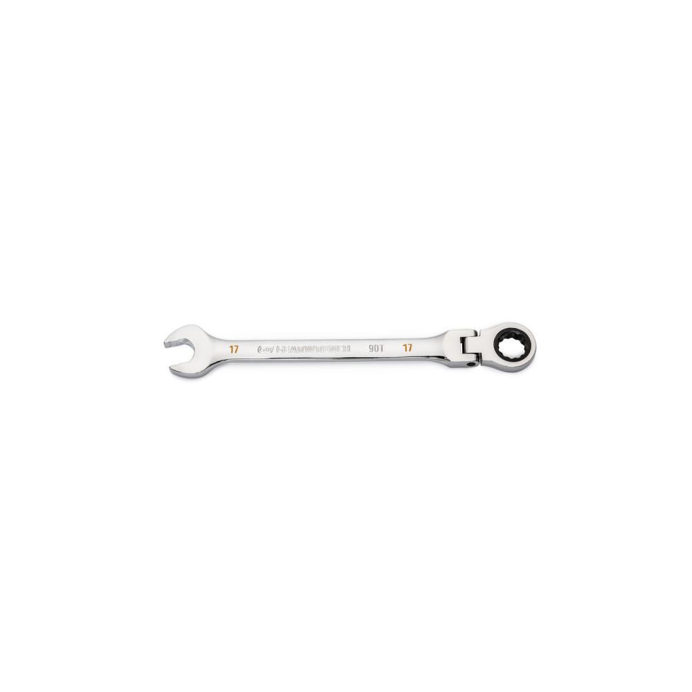 GEARWRENCH 17mm 90T 12 Point Flex Head Ratcheting Combination Wrench