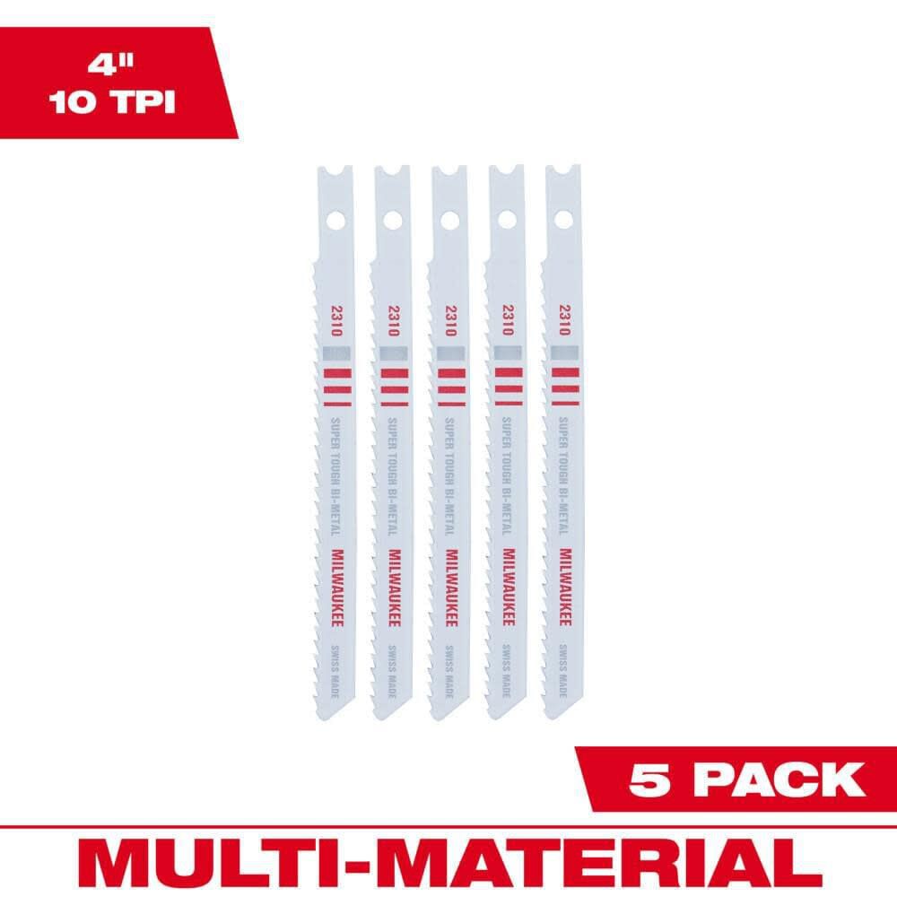 Milwaukee Jig Saw Blade Bi-Metal 10 Teeth Per Inch 4-1/8 in. Length