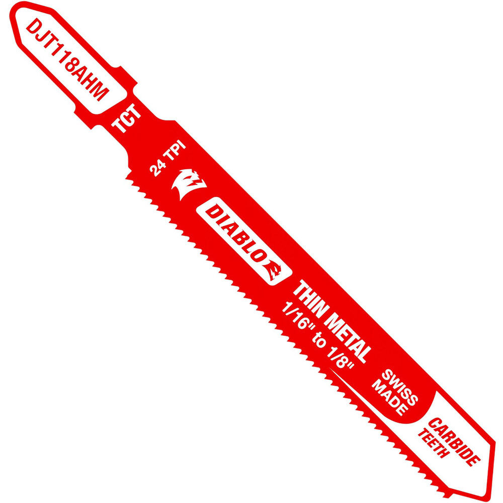 Diablo Tools 3-1/4in 24 TPI Carbide T-Shank Jig Saw Blade for Thin Metal