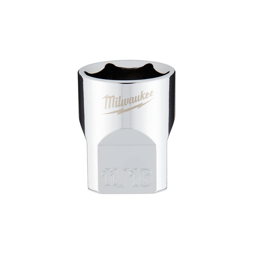 Milwaukee 3/8 in. Drive 11/16 in. SAE 6-Point Socket