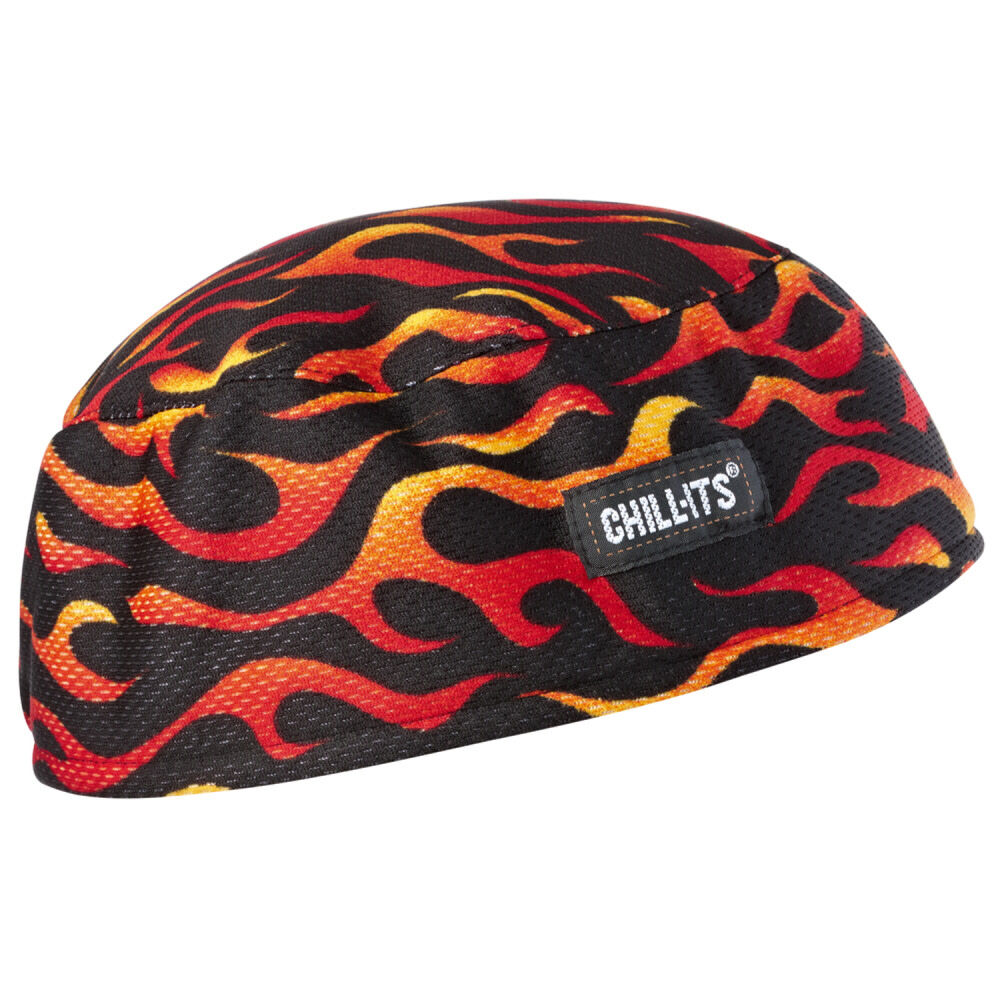 Ergodyne Chill-Its 6630 Skull Cap Terry Cloth Flames