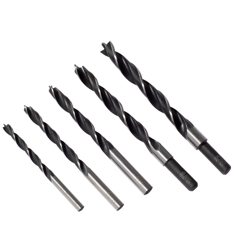 Bosch 5 Piece Brad Point Drill Bit Set