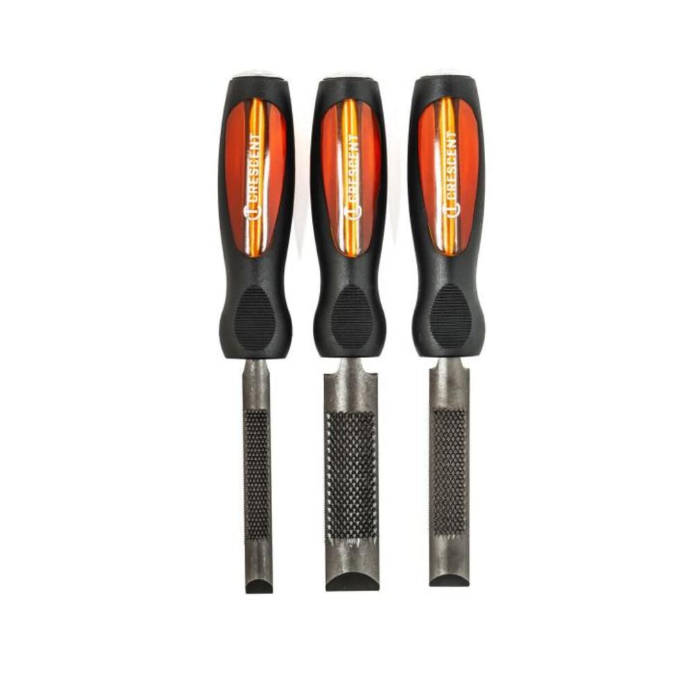 Crescent Nicholson 4-in-1 Combination Chisel and Wood Rasp Set, 3 Pieces