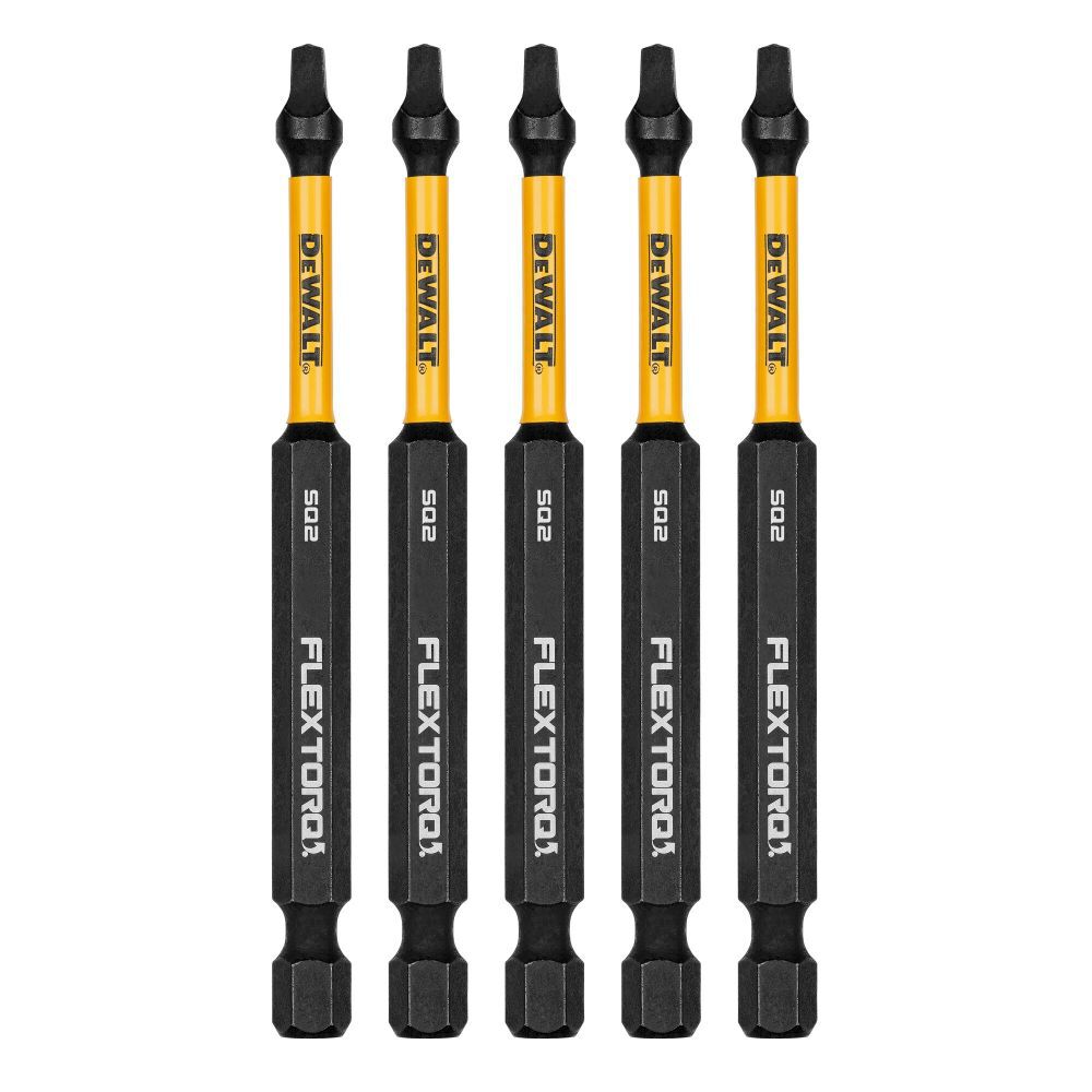 DEWALT 3.5In Square #2 Flextorq 5 Pack