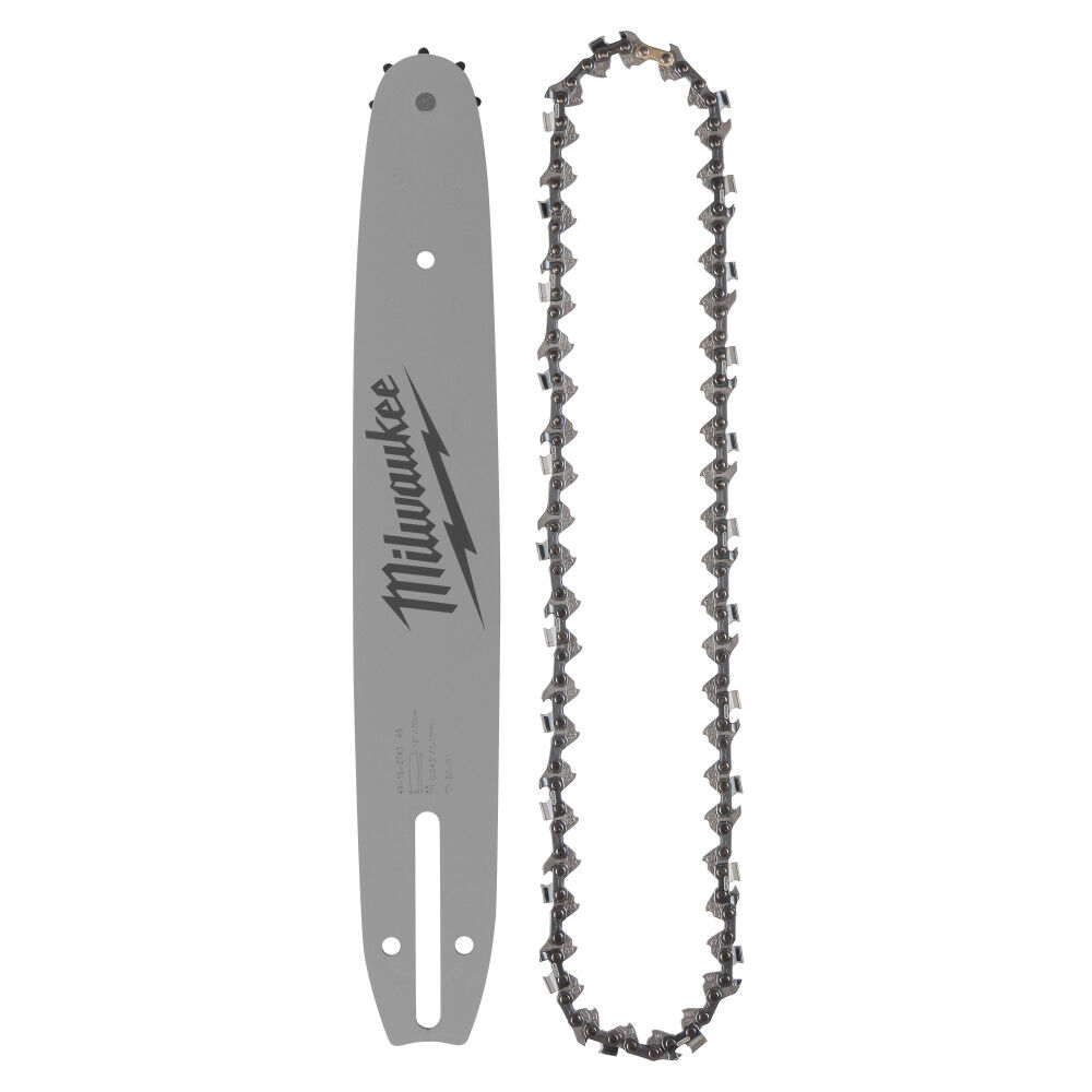 Milwaukee 12 Inch .325 Inch LOW PROFILE Pitch, .043 Inch Gauge Saw Chain and Guide Bar Set