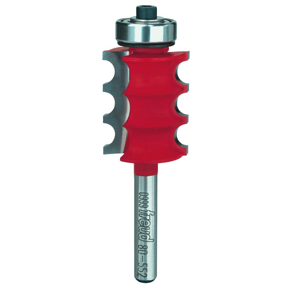 Freud 1/8 In. Radius Triple Beading & Fluting Bit with 1/4 In. Shank