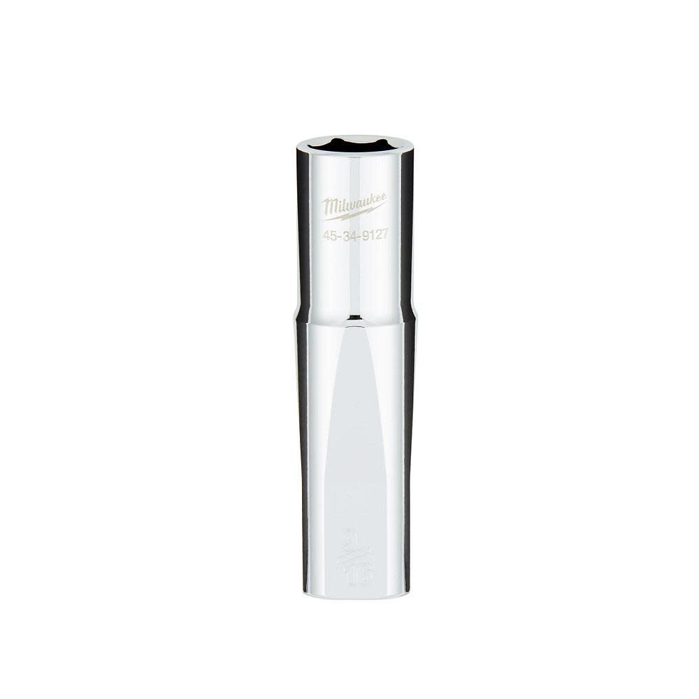 Milwaukee 1/2 in. Drive 9/16 in. SAE 6-Point Deep Socket with FOUR FLAT Sides