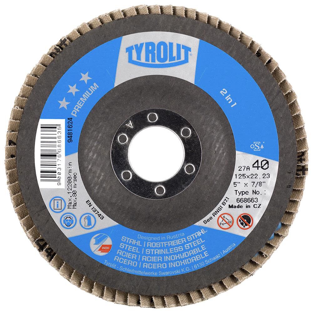 Diamond Products 4-1/2 Inch x 7/8 Inch 120 Grit Flap Wheel