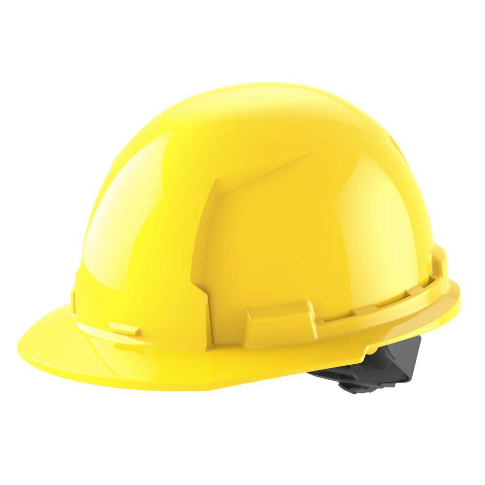 Milwaukee Yellow Front Brim Hard Hat with 4pt Ratcheting Suspension Type 1 Class E