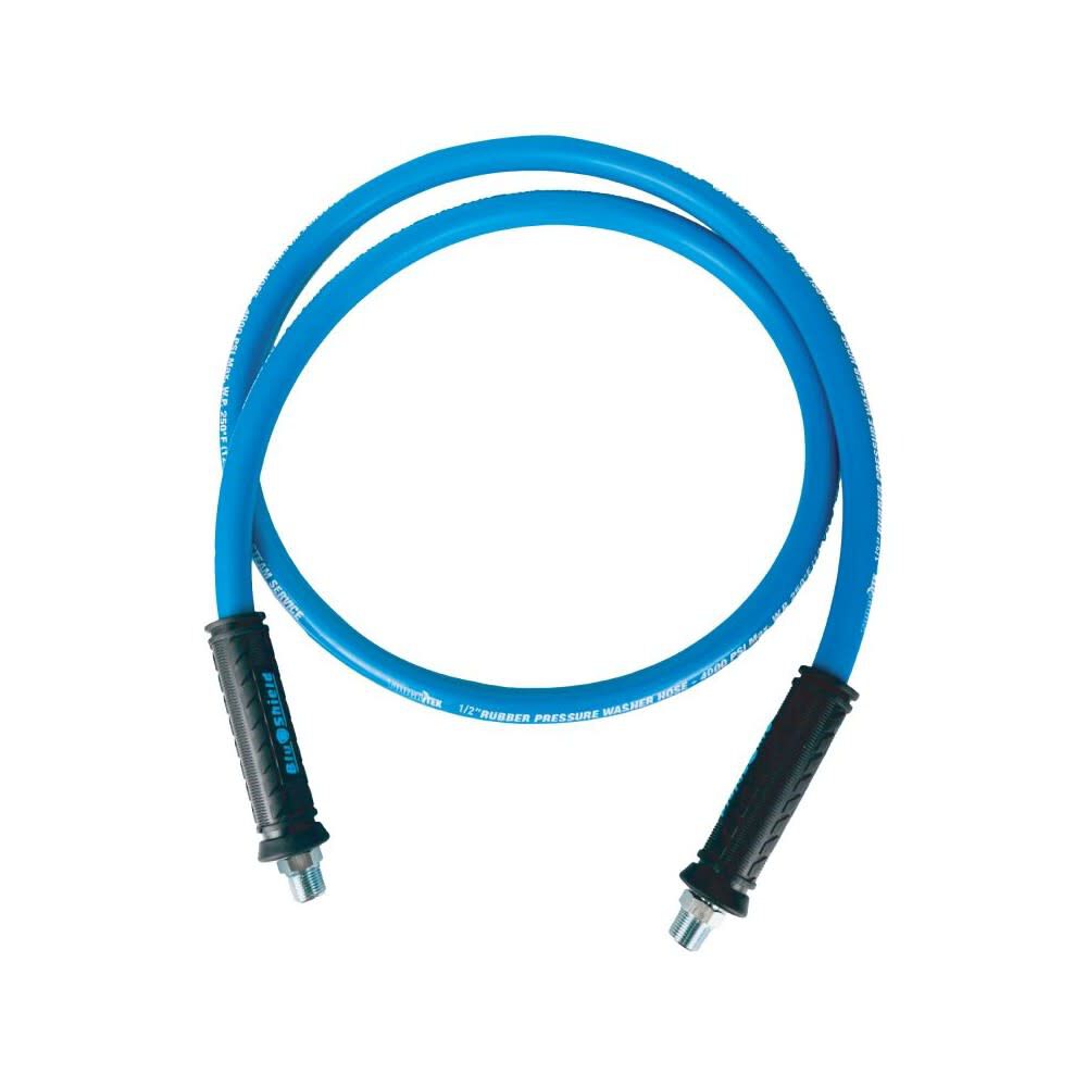 BluBird Tough-Tek 1/2 Inch x 6 Ft Blue Rubber Pressure Washer Hose