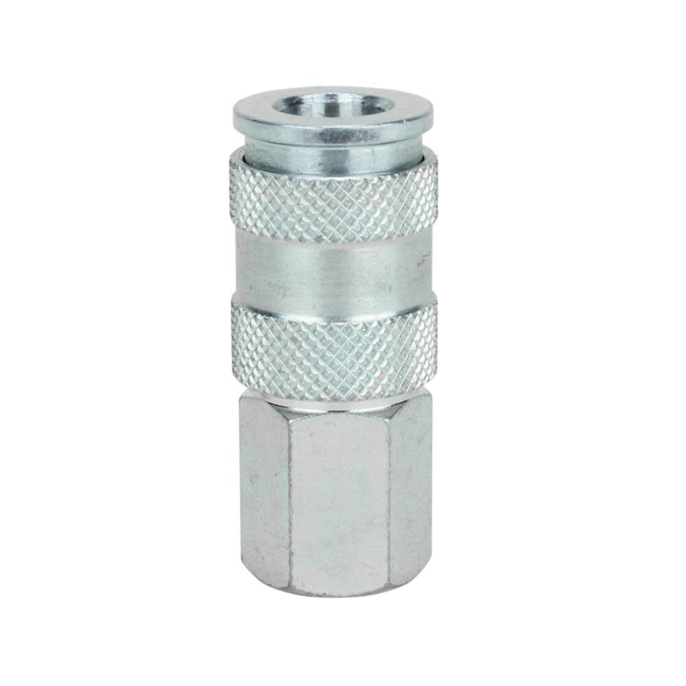 Milton S-764ST 1/4in FNPT High Flow (V-Style) Quick-Connect Steel Coupler