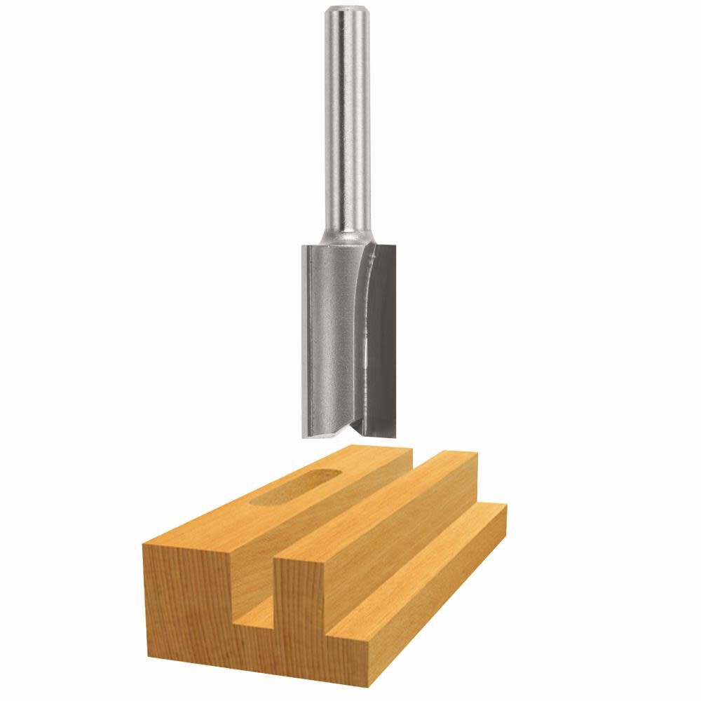 Bosch 7/16 Inch x 1 Inch Carbide Tipped 2-Flute Straight Bit