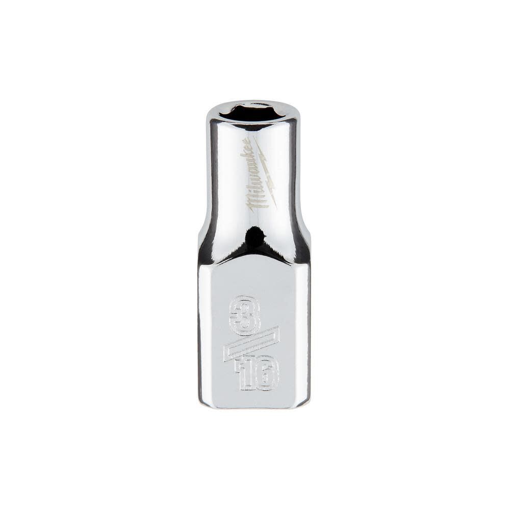 Milwaukee 1/4 in. Drive 3/16 in. SAE 6-Point Socket
