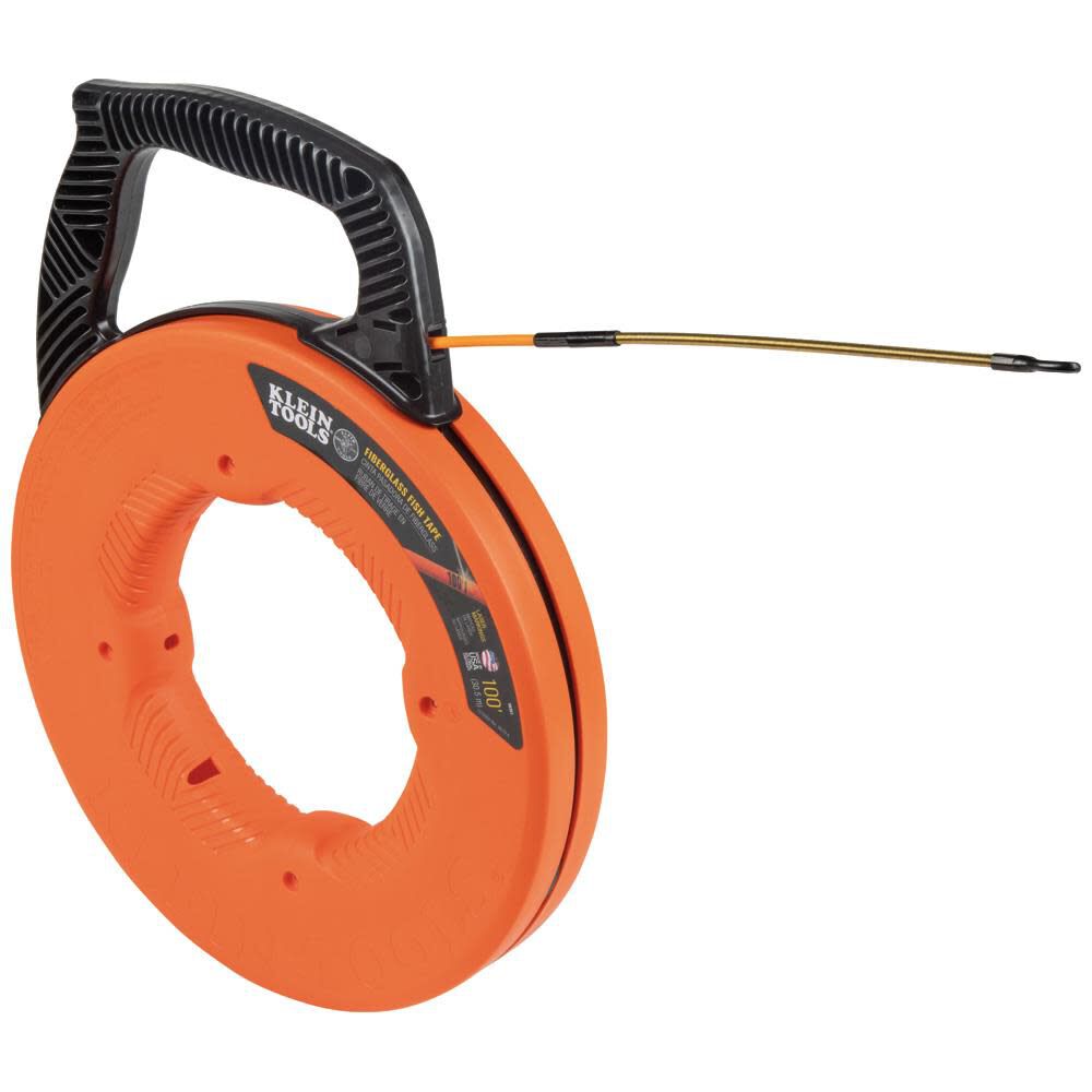 Klein Tools 100′ Fiberglass Fish Tape with Leader