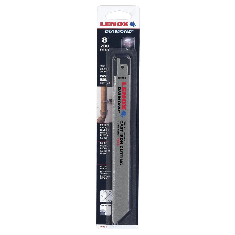 Lenox 8-in Grit-TPI Diamond Grit Reciprocating Saw Blade