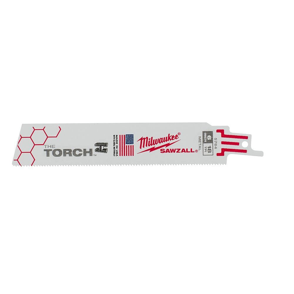 Milwaukee 6 in. 18 TPI THE TORCH SAWZALL Blade 5PK