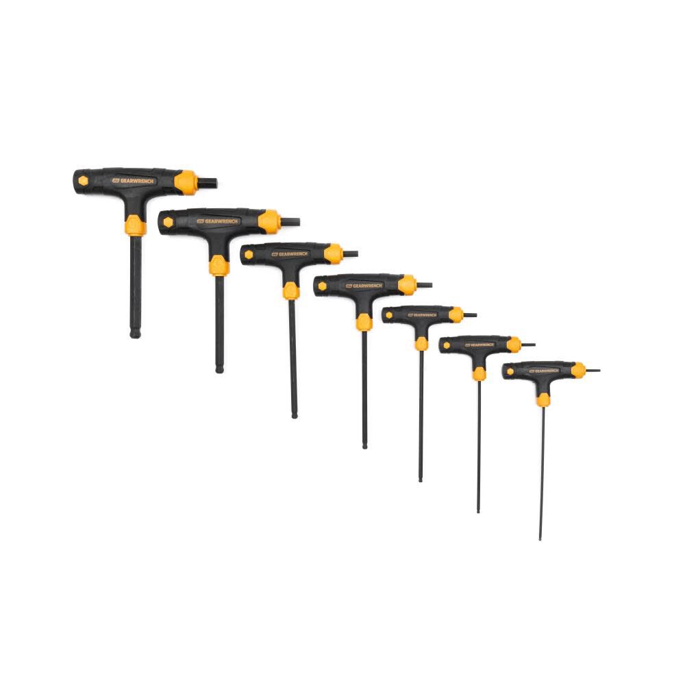 GEARWRENCH Hex Key Set Metric T Handle Ball End 7pc