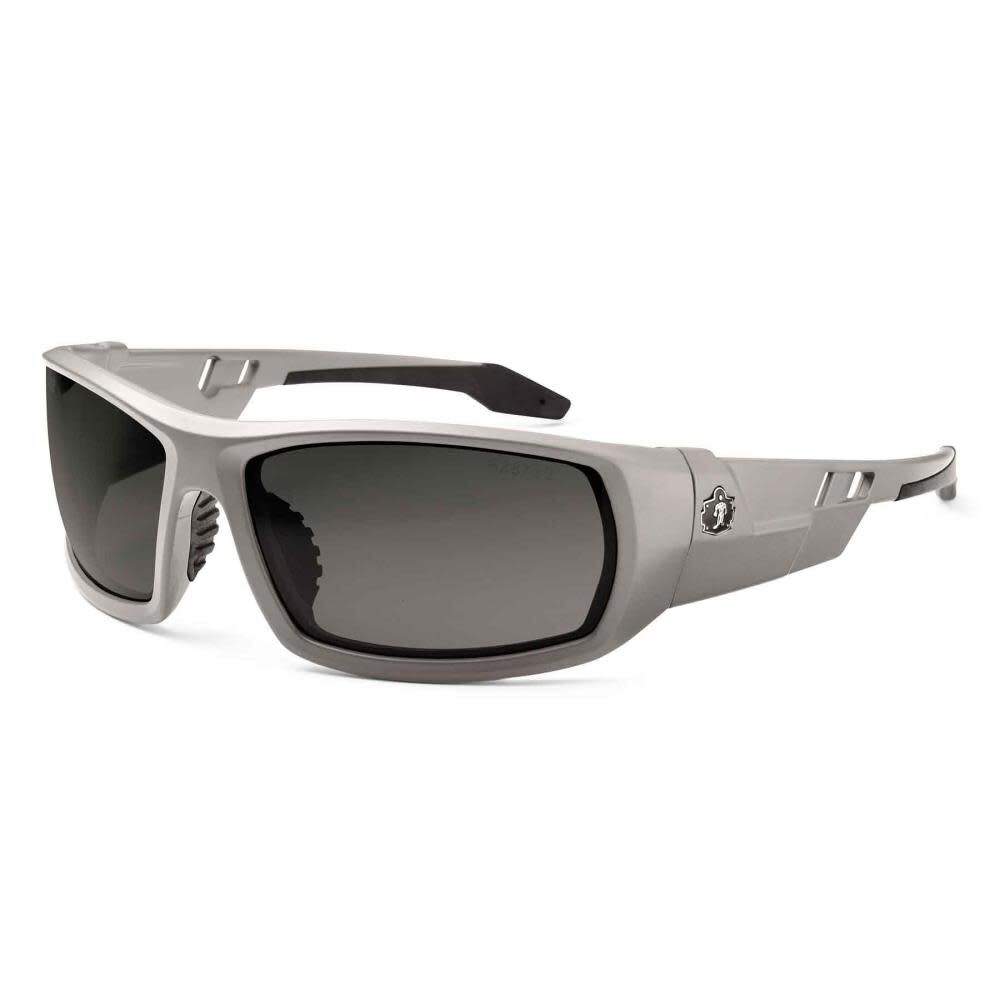 Ergodyne Skullerz Odin Safety Glasses, Smoke Lens, Gray Frame