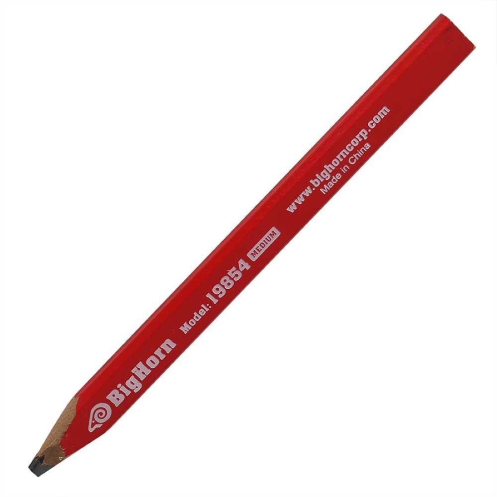 Big Horn Carpenters Pencil 7 Inch long x 9 16 Inch Wide 12 Pack