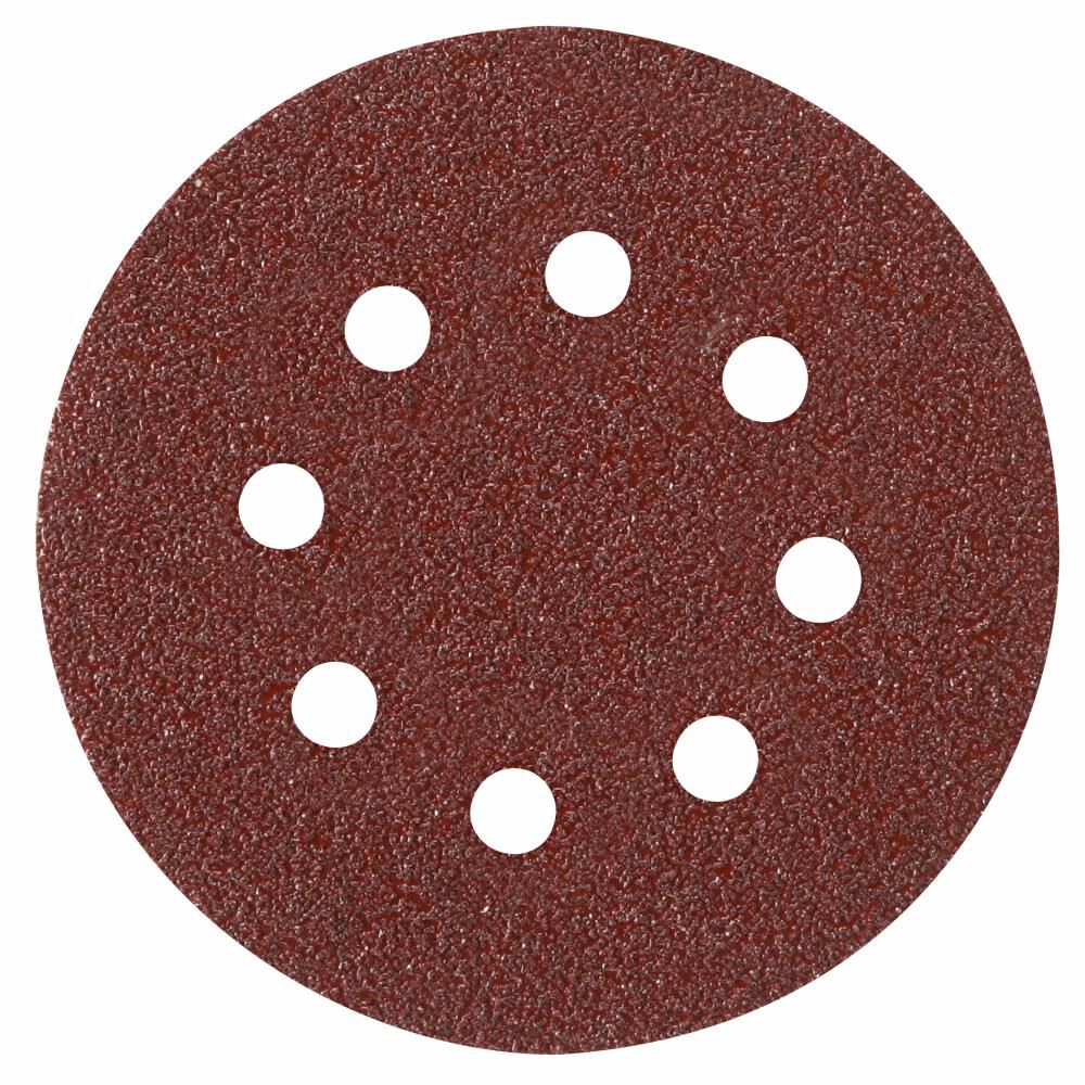 Bosch 40 Grit 5 Inch 8 Hole Hook-and-Loop Sanding Discs 5 Piece