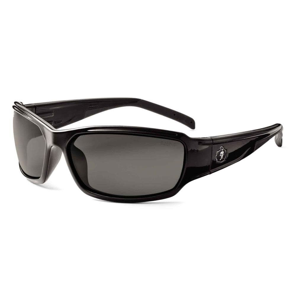 Ergodyne Skullerz Thor Safety Glasses with Polarized Smoke Lens, Black Frame
