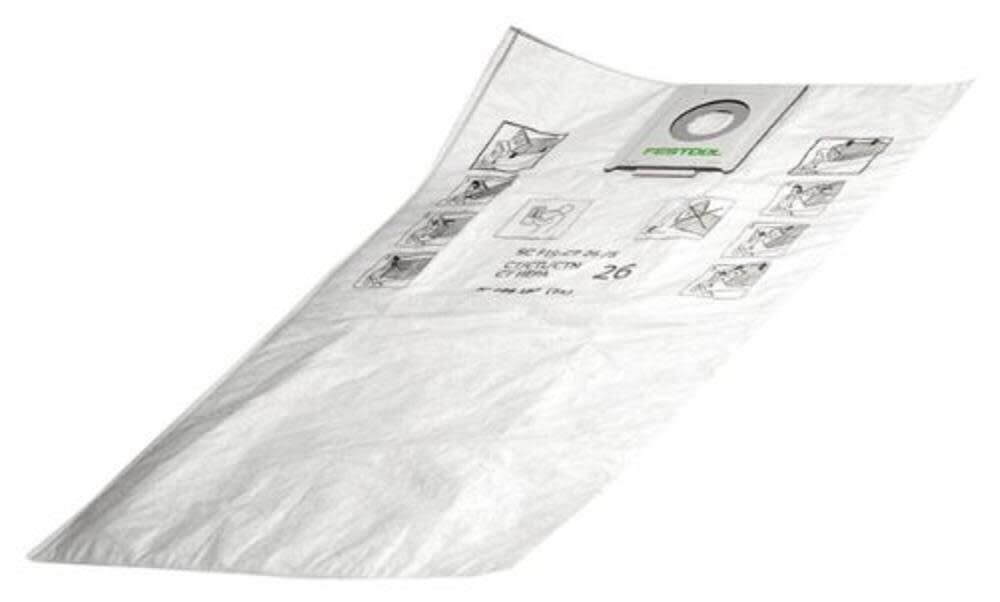 Festool Self Clean Filter Bag for CT26 (5pk)