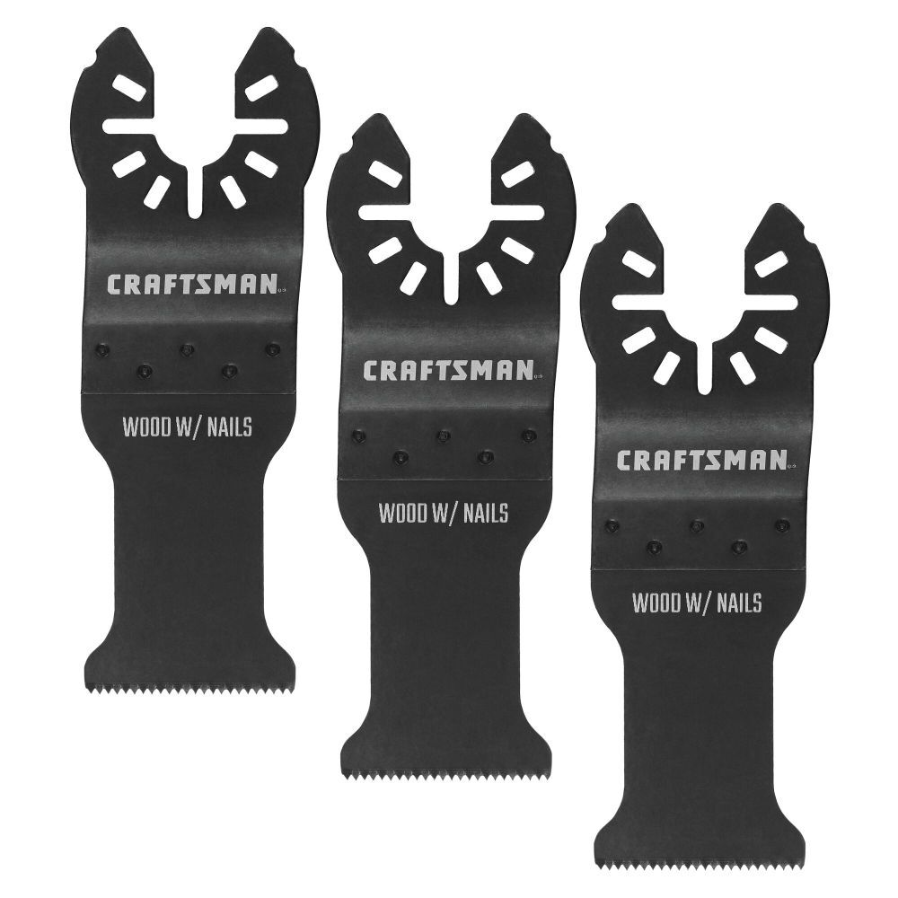 CRAFTSMAN Oscillating 1-1/4 Inch Bi-Metal Wood And Metal, 3 Pack