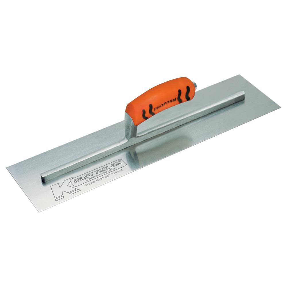 Kraft Tool Co 12 In. x 4 In. Carbon Steel Cement Trowel with ProForm Handle