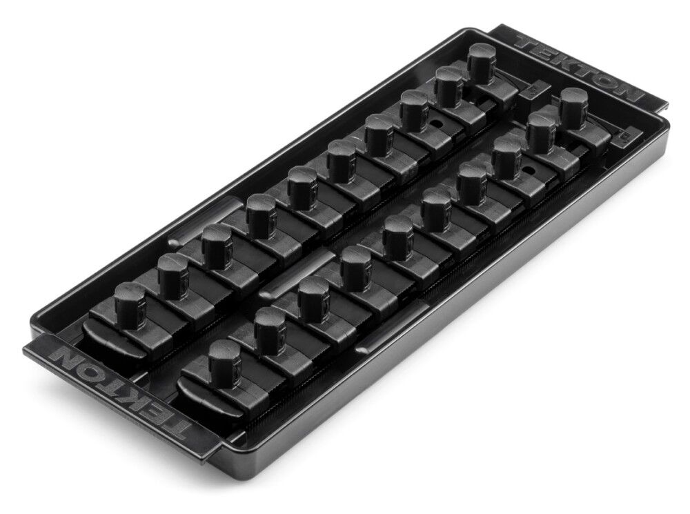 Tekton 20 Slot Universal Socket Organizer for 3/8 Inch Drive Sockets and Bit Sockets, Black