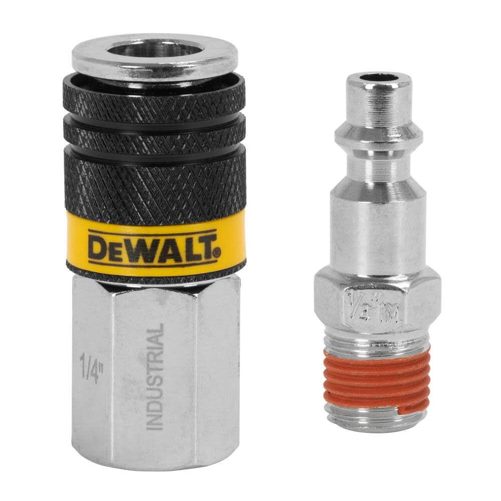 DEWALT 1/4 Inch NPT Industrial Coupler and Plug