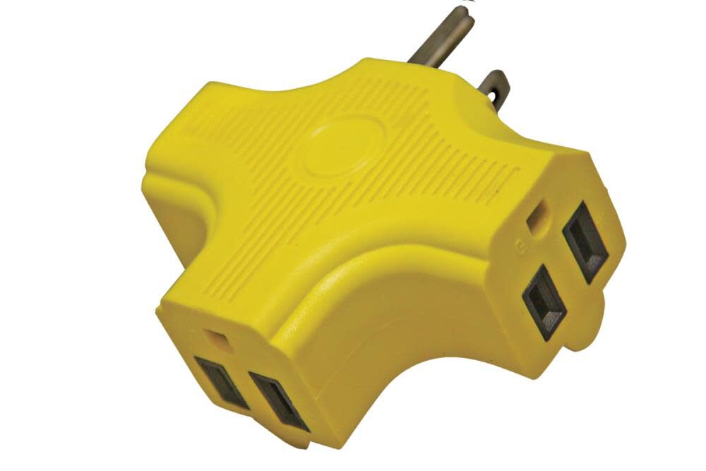 Voltec 3-Outlet Yellow Wall Adapter