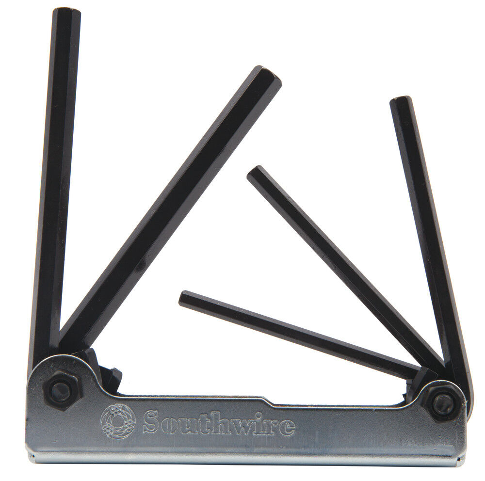 Southwire 5-Piece Steel Body Folding Hex Key Set 3/16in 3/8in