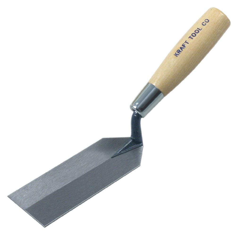 Kraft Tool Co 5 In. x 2 In. Margin Trowel with Wood Handle