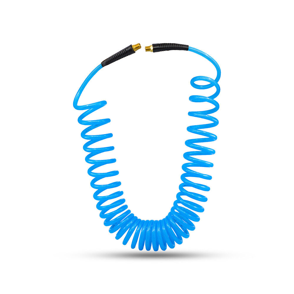 BluBird 1/4 Inch x 25 Ft Braided Polyurethane Recoil Air Hose