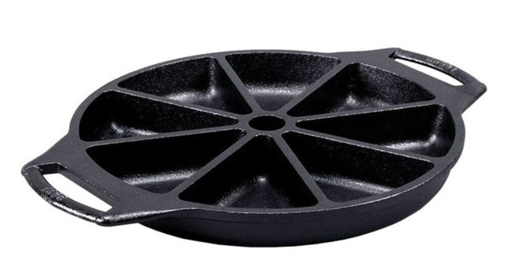 Lodge Cast Iron 8 Slot Black Seasoned Cast Iron Wedge Pan