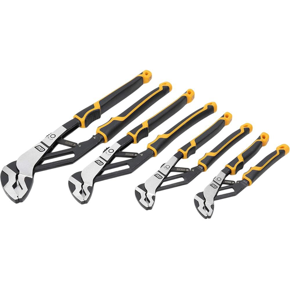 GEARWRENCH 4 Pc Pitbull Auto-Bite Tongue & Groove Dual Material Pliers with K9 Jaws