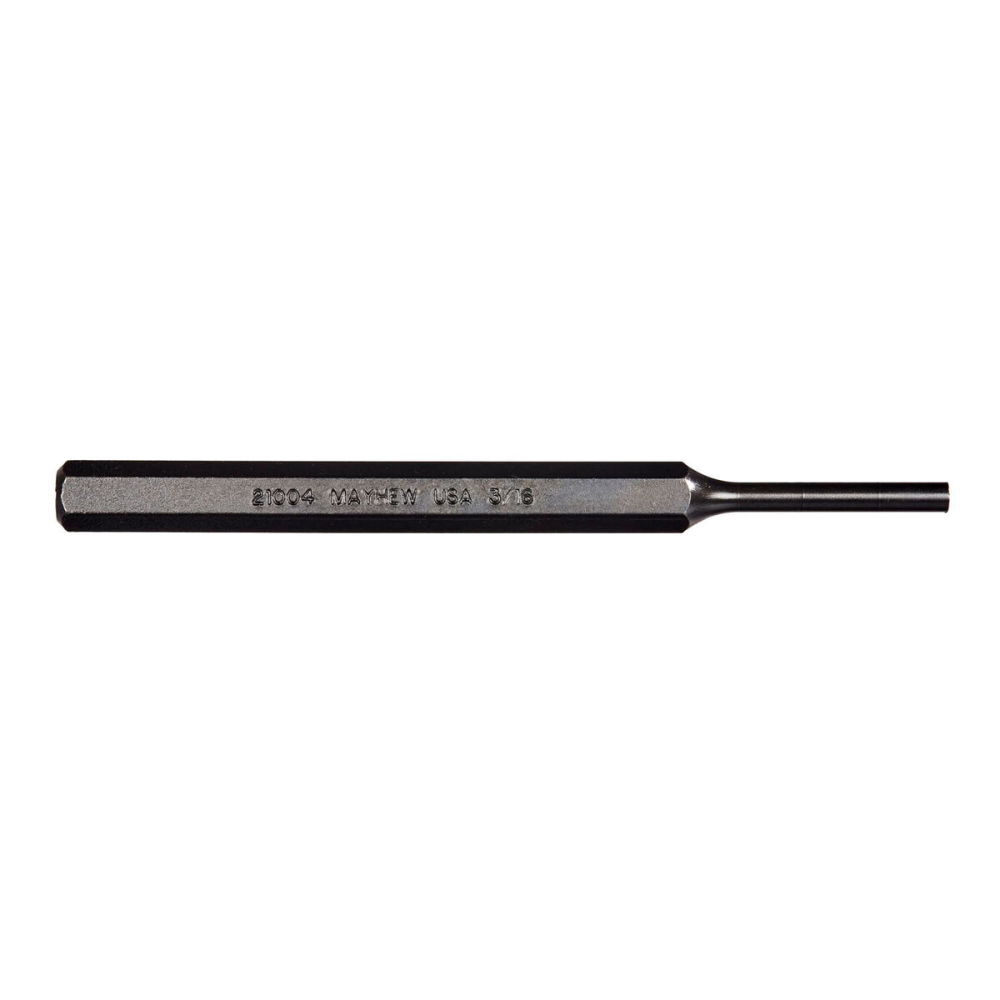 Mayhew Steel Products 3/16 Inch x 5-1/4 Inch Black Oxide Steel Hed Shank Pin Punch