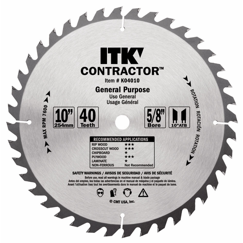 CMT 12 Inch 40 Tooth General Purpose Blade