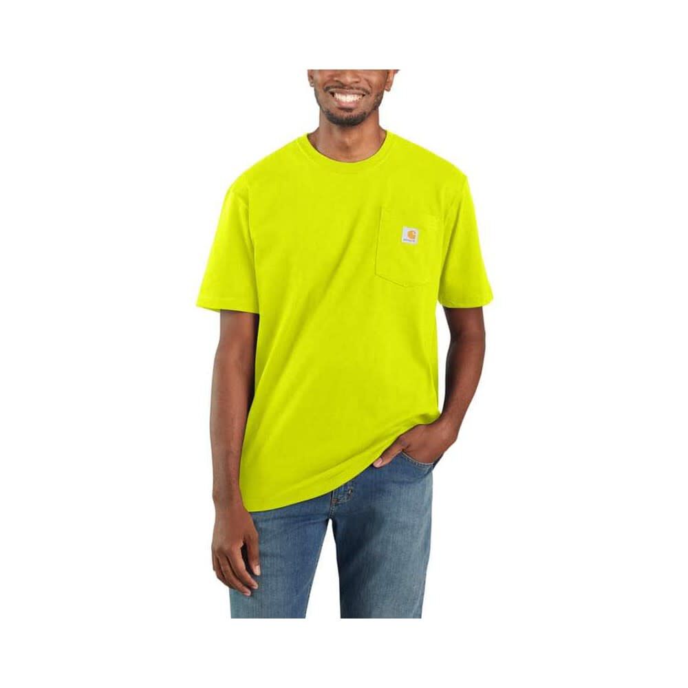 Carhartt Men’s Cotton Short-Sleeve T-Shirt, Bright Lime, XL