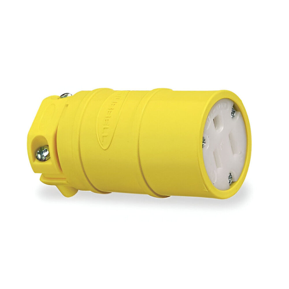 Southwire 15A/125V UG 5-15 Rubber Straight Blade Female Connector Yellow