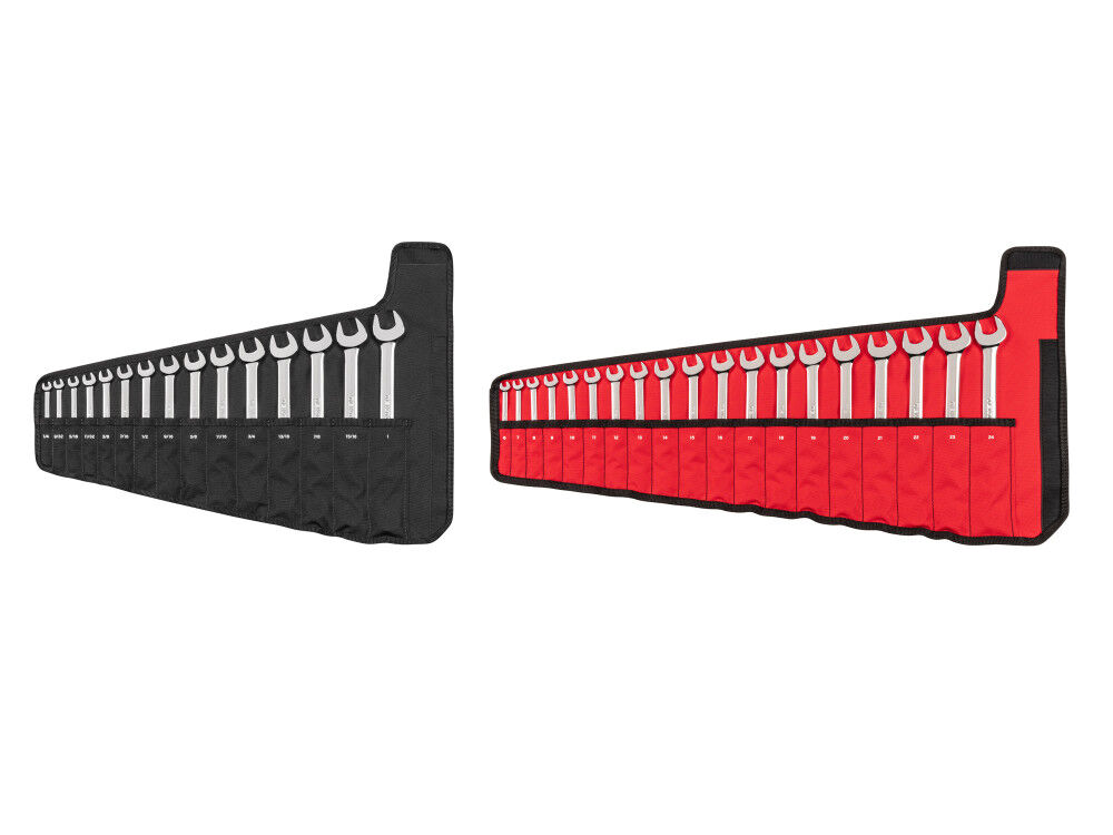 Tekton Combination Wrench Set, 34 Pieces (1/4 – 1 Inch, 6 – 24 mm)