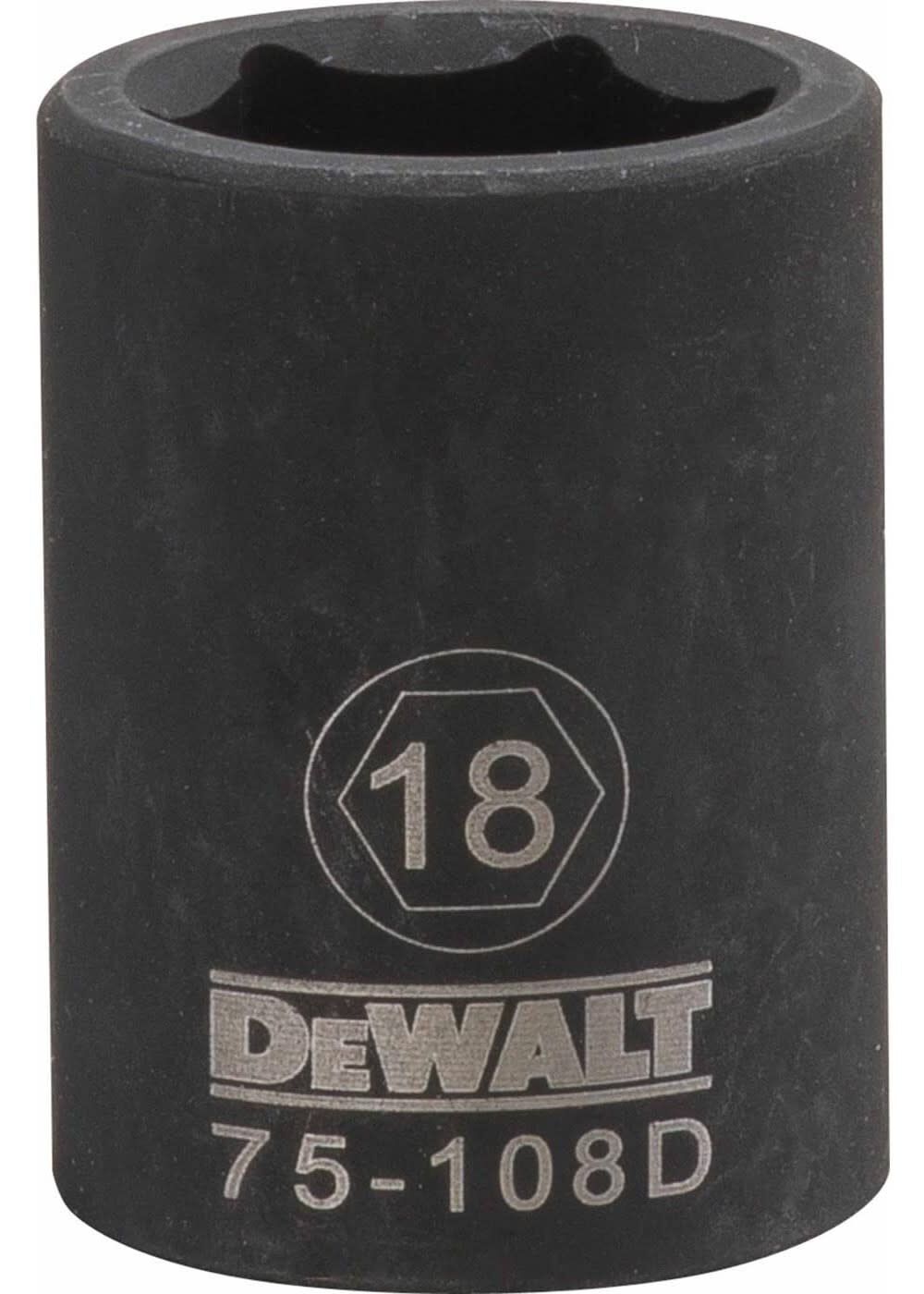 DEWALT 18 mm 1/2 Inch Drive 6-Point Metric Deep Impact Socket