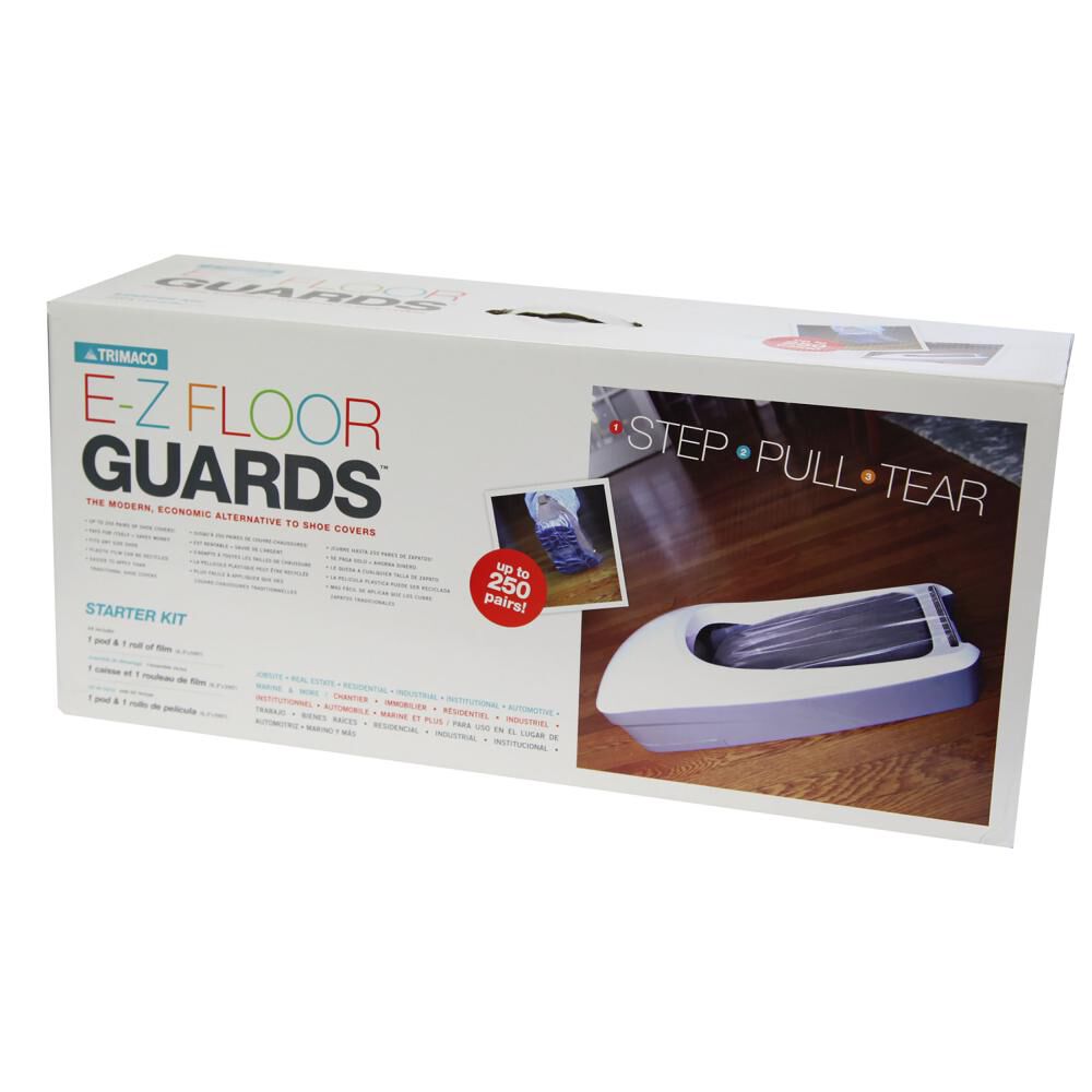 Trimaco E-Z Floor Guards Starter Kit, 1 Pod & 1 Roll of Heavy Duty Film