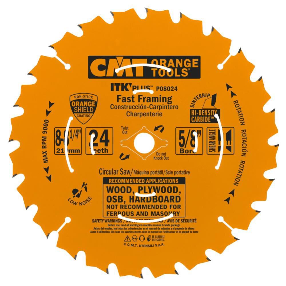 CMT ITK Plus Fast Framing 8-1/4In x 24T x 5/8In