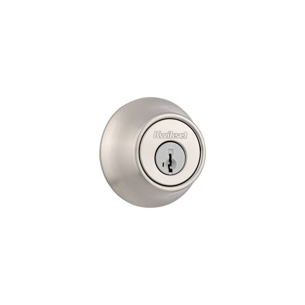 Kwikset SmartKey Door Deadbolt Satin Nickel Single Cylinder