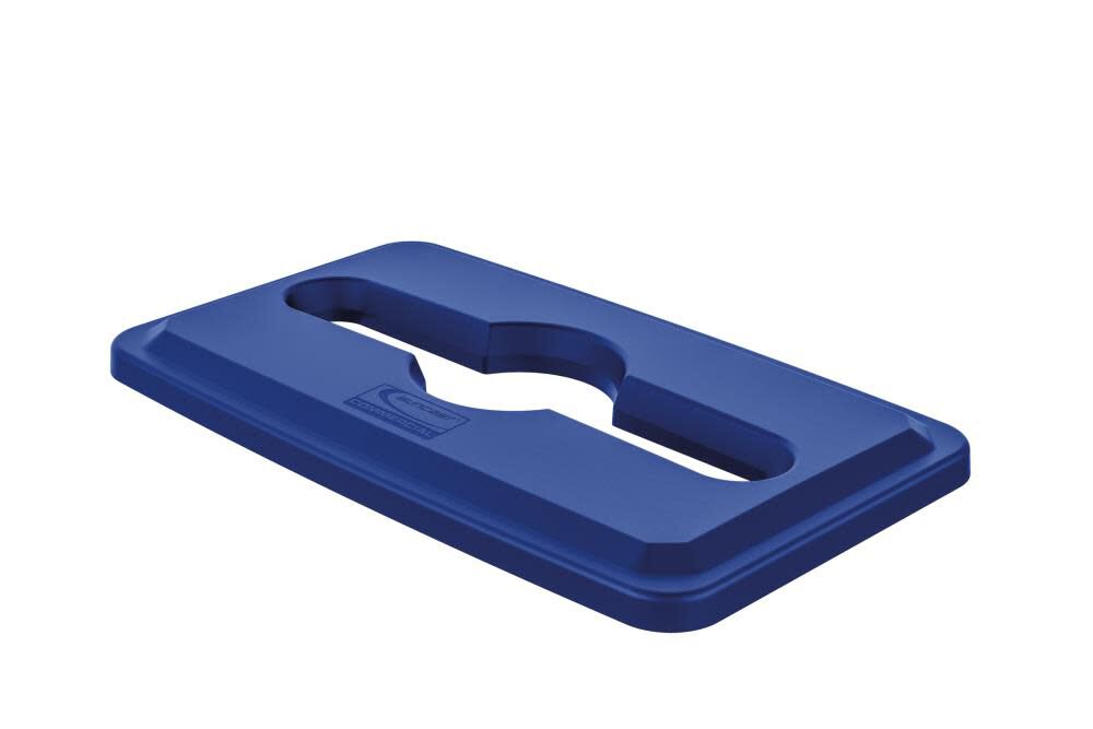 Suncast Recycling Lid for Plastic Slim Trash Can Blue